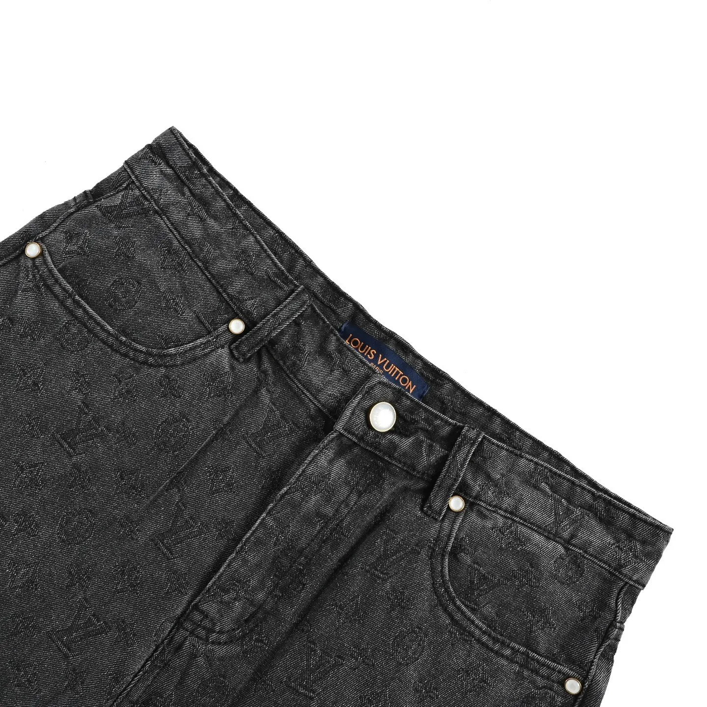 Louis Vuitton/Louis Vuitton 26ss dark pattern presbyopia suit denim shorts